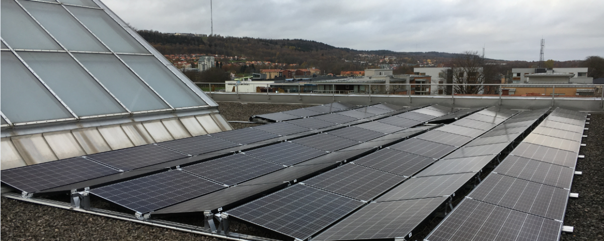Solceller på Stadshuset i Skövde